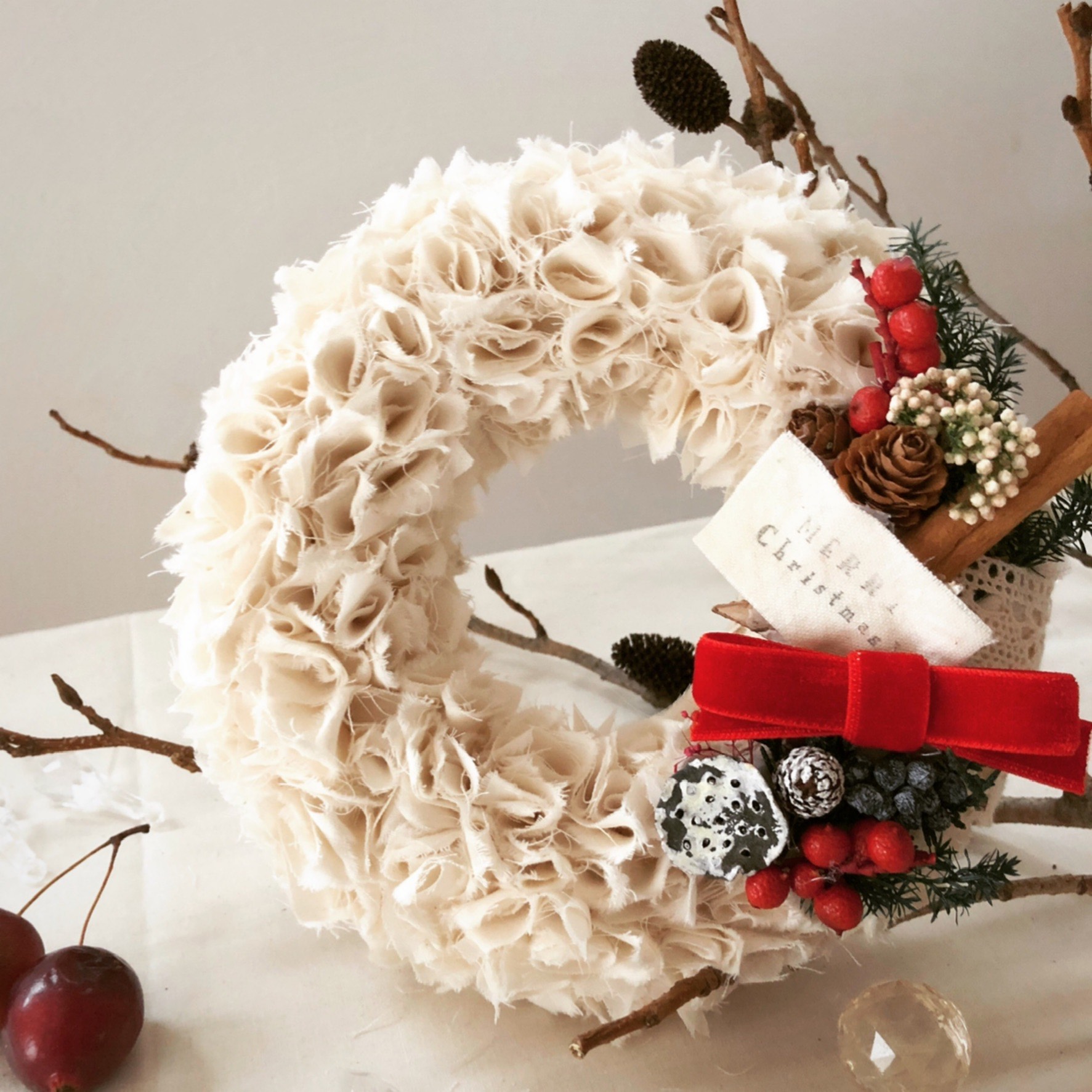 郷の家】布で作るクリスマスリース♪《予約託児あり 》 | 木くらし日和